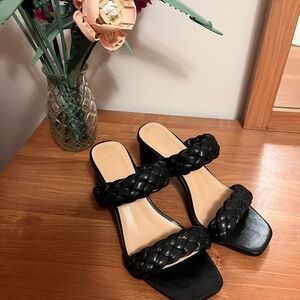 Sincerely Jules Black Braided heels